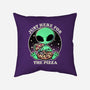 Aliens Love Pizza-None-Removable Cover-Throw Pillow-fanfreak1