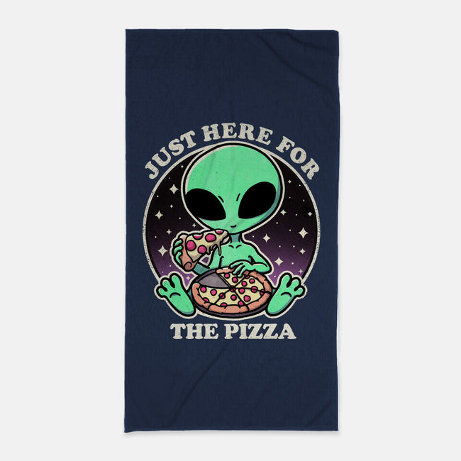Aliens Love Pizza-None-Beach-Towel-fanfreak1
