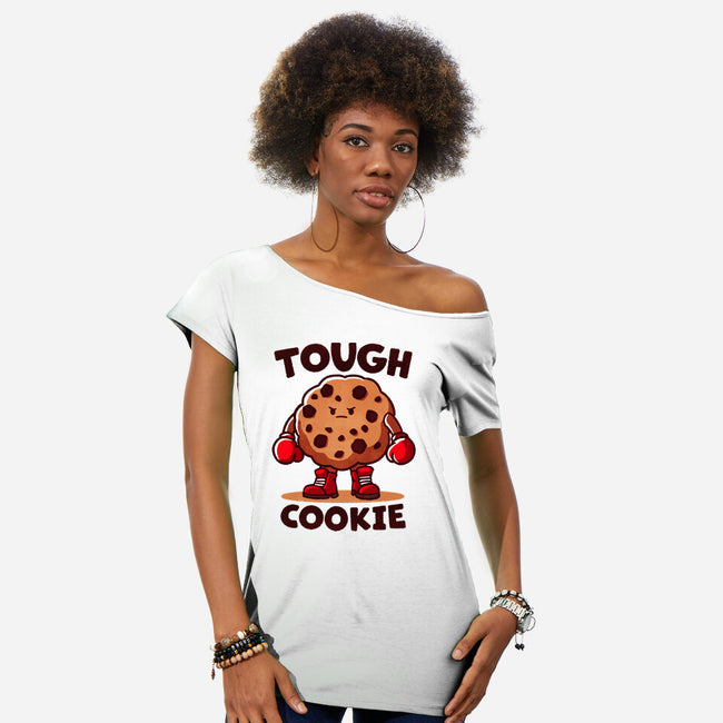 One Tough Cookie-Womens-Off Shoulder-Tee-fanfreak1