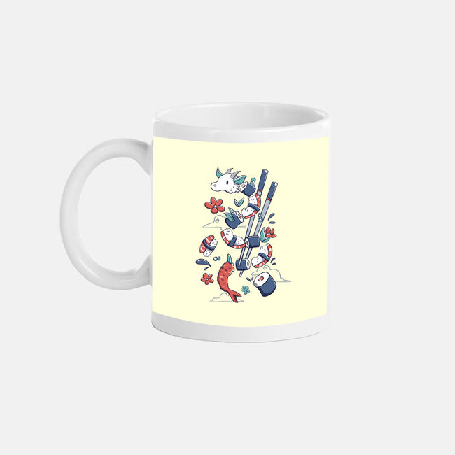 Dragonmaki Funny Sushi-None-Mug-Drinkware-tobefonseca