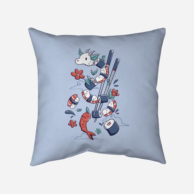 Dragonmaki Funny Sushi-None-Removable Cover-Throw Pillow-tobefonseca