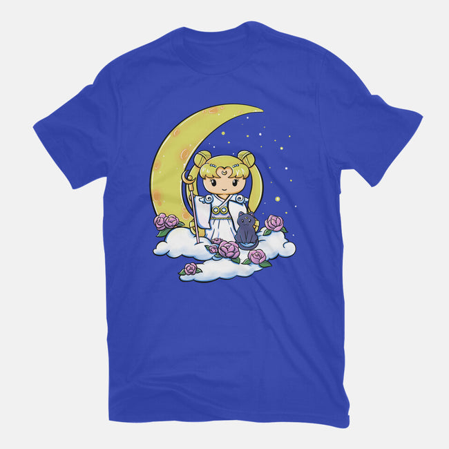 Kokeshi Moon Princess-Womens-Fitted-Tee-ellr