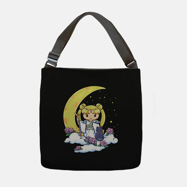 Kokeshi Moon Princess-None-Adjustable Tote-Bag-ellr