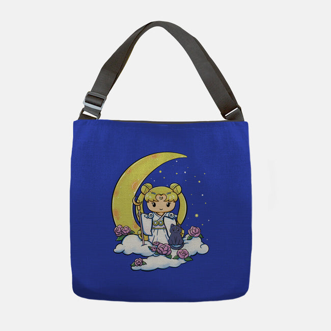 Kokeshi Moon Princess-None-Adjustable Tote-Bag-ellr