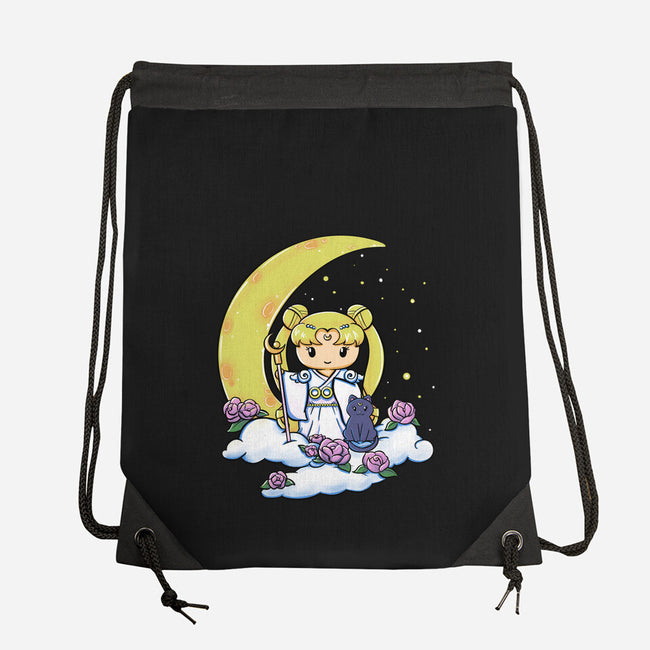 Kokeshi Moon Princess-None-Drawstring-Bag-ellr