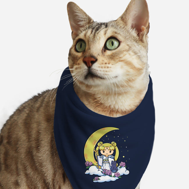 Kokeshi Moon Princess-Cat-Bandana-Pet Collar-ellr