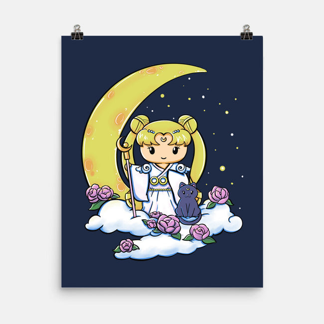 Kokeshi Moon Princess-None-Matte-Poster-ellr