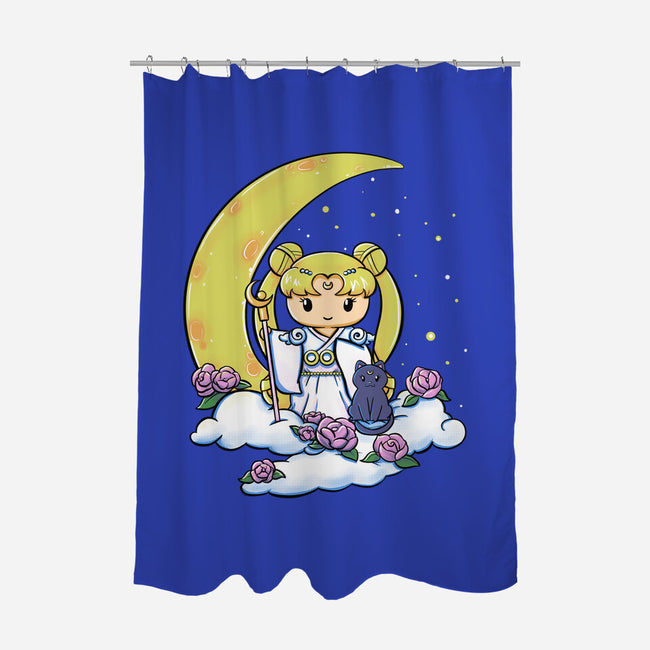 Kokeshi Moon Princess-None-Polyester-Shower Curtain-ellr
