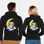 Kokeshi Moon Princess-Unisex-Zip-Up-Sweatshirt-ellr