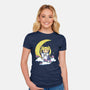 Kokeshi Moon Princess-Womens-Fitted-Tee-ellr