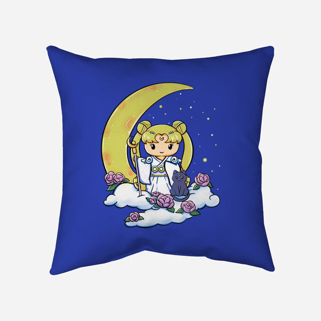 Kokeshi Moon Princess-None-Removable Cover w Insert-Throw Pillow-ellr