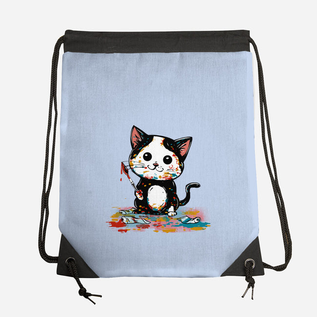 Artistic Cat-None-Drawstring-Bag-kharmazero