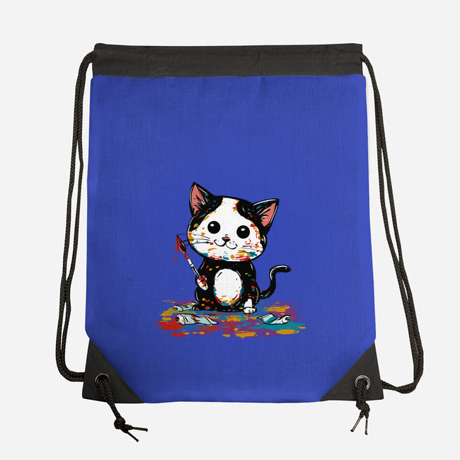 Artistic Cat-None-Drawstring-Bag-kharmazero