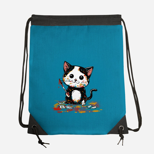 Artistic Cat-None-Drawstring-Bag-kharmazero