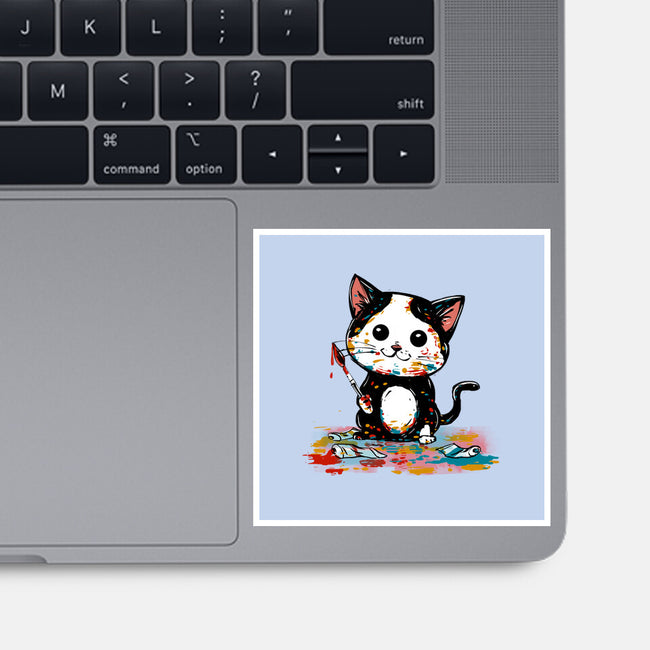 Artistic Cat-None-Glossy-Sticker-kharmazero