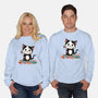 Artistic Cat-Unisex-Crew Neck-Sweatshirt-kharmazero