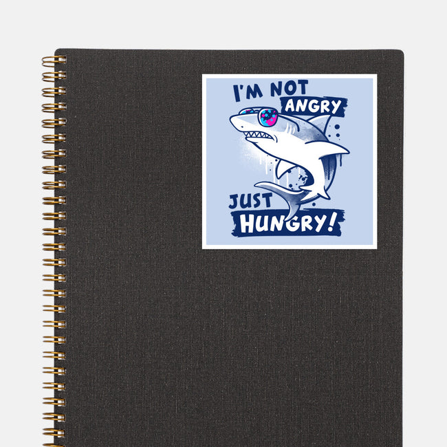 Just Hungry Shark-None-Glossy-Sticker-NemiMakeit