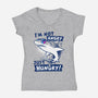 Just Hungry Shark-Womens-V-Neck-Tee-NemiMakeit