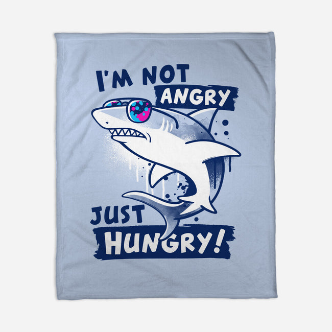 Just Hungry Shark-None-Fleece-Blanket-NemiMakeit