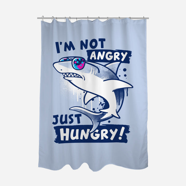 Just Hungry Shark-None-Polyester-Shower Curtain-NemiMakeit