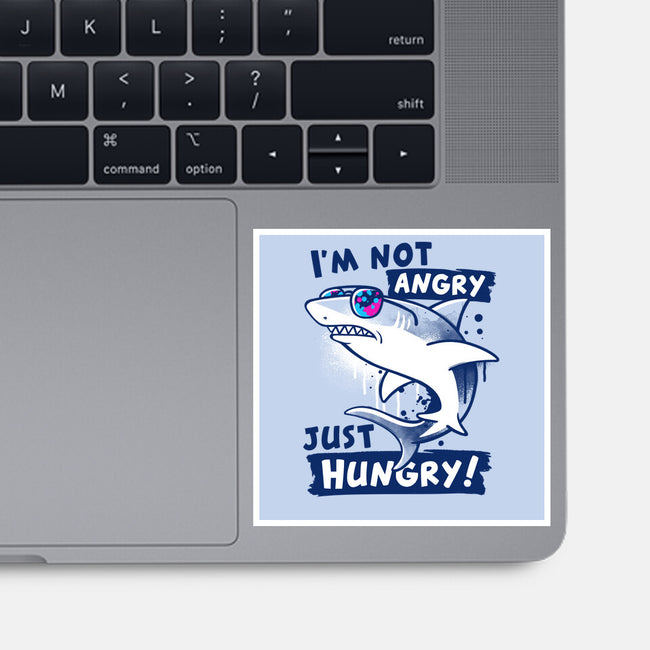 Just Hungry Shark-None-Glossy-Sticker-NemiMakeit