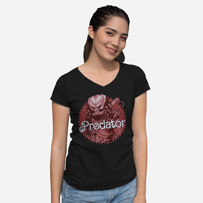 Predator-Womens-V-Neck-Tee-Astrobot Invention