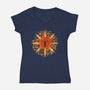 Knight Of Sun-Womens-V-Neck-Tee-nickzzarto