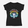 We Love 90s Music-Womens-V-Neck-Tee-Astrobot Invention