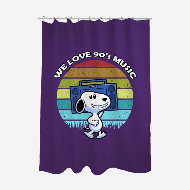 We Love 90s Music-None-Polyester-Shower Curtain-Astrobot Invention