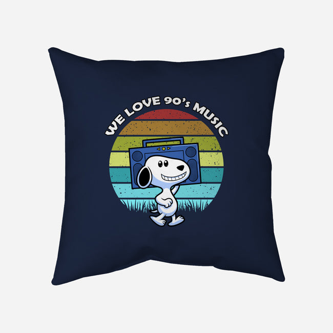 We Love 90s Music-None-Removable Cover w Insert-Throw Pillow-Astrobot Invention