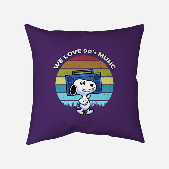 We Love 90s Music-None-Removable Cover w Insert-Throw Pillow-Astrobot Invention