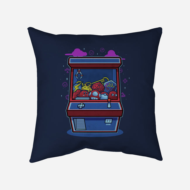 Retro Games Claw Machine-None-Non-Removable Cover w Insert-Throw Pillow-Astrobot Invention