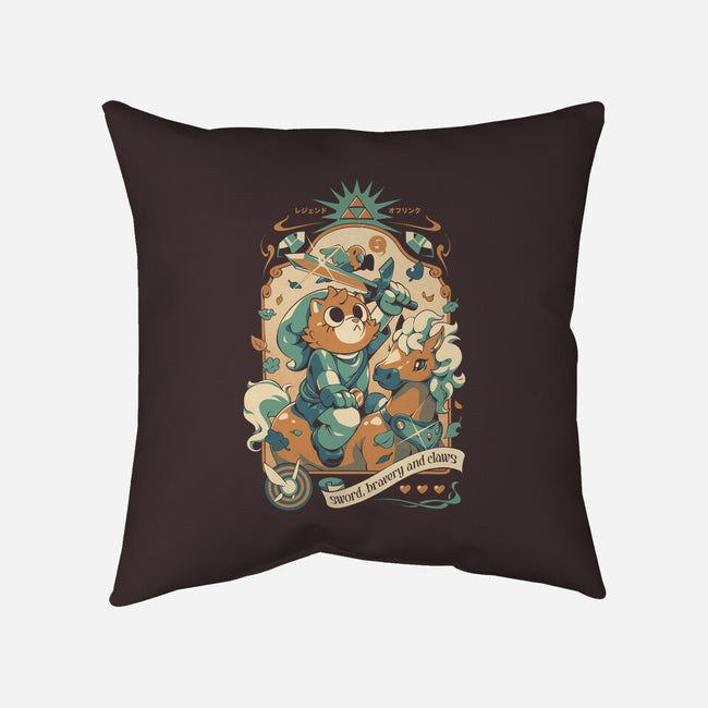 Neko's Awakening-None-Non-Removable Cover w Insert-Throw Pillow-ilustrata