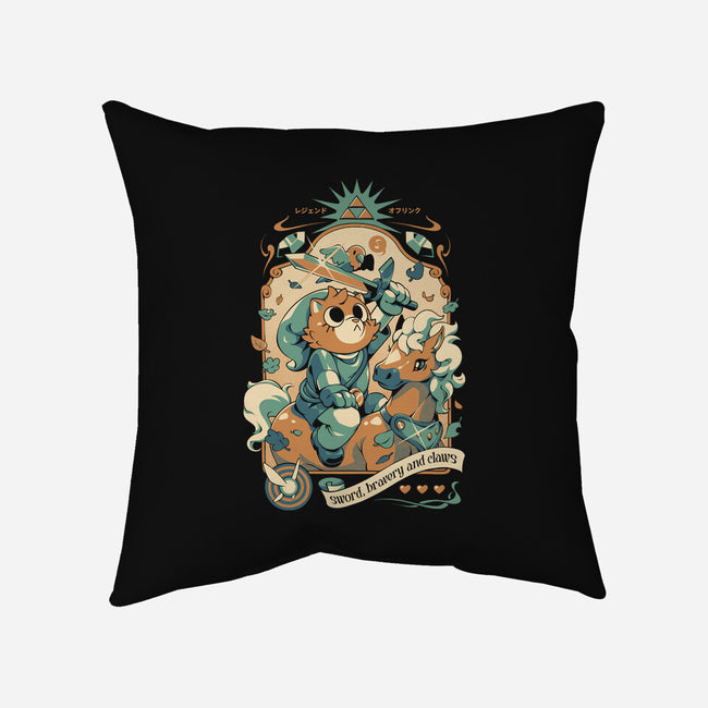 Neko's Awakening-None-Removable Cover w Insert-Throw Pillow-ilustrata