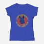 Good Girl-Womens-V-Neck-Tee-Wheels