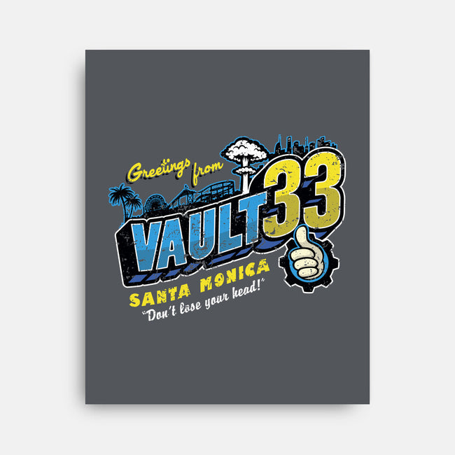 Greetings From Vault 33-None-Stretched-Canvas-Olipop