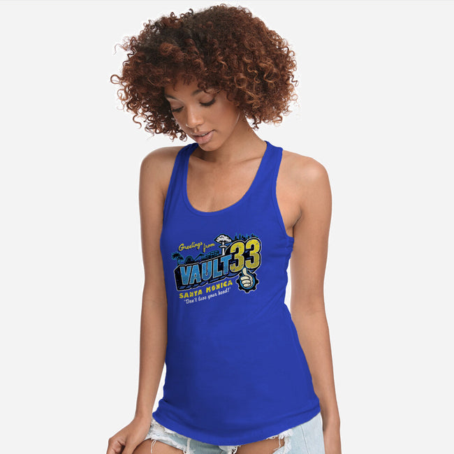 Greetings From Vault 33-Womens-Racerback-Tank-Olipop