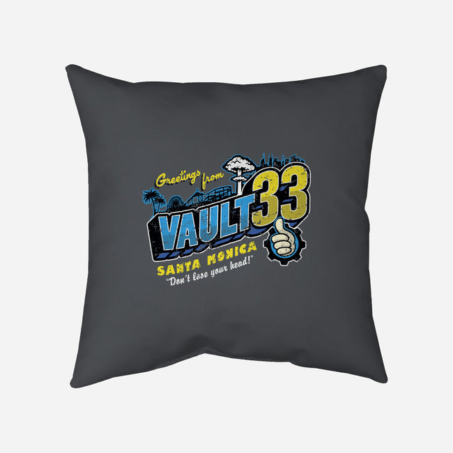 Greetings From Vault 33-None-Removable Cover-Throw Pillow-Olipop
