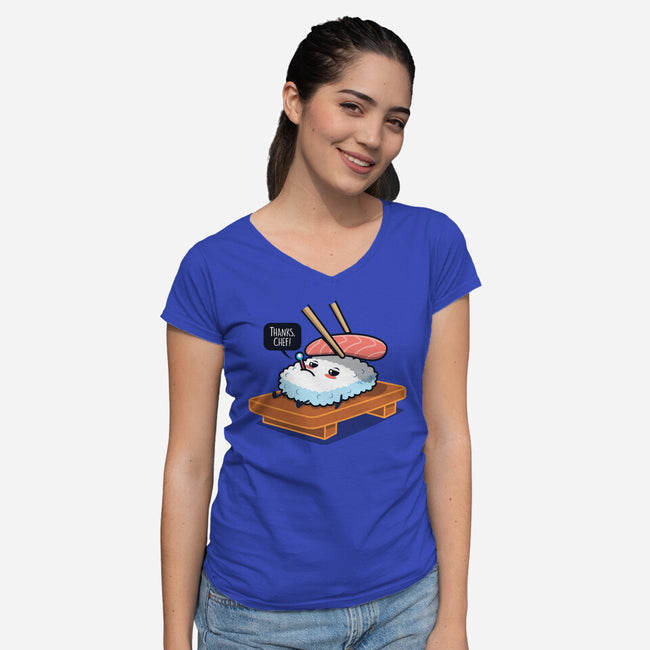 Sick Sushi-Womens-V-Neck-Tee-Boggs Nicolas