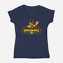 Fazbear's Pizza-Womens-V-Neck-Tee-dalethesk8er