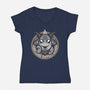 Your Emotional Support Demon-Womens-V-Neck-Tee-jrberger