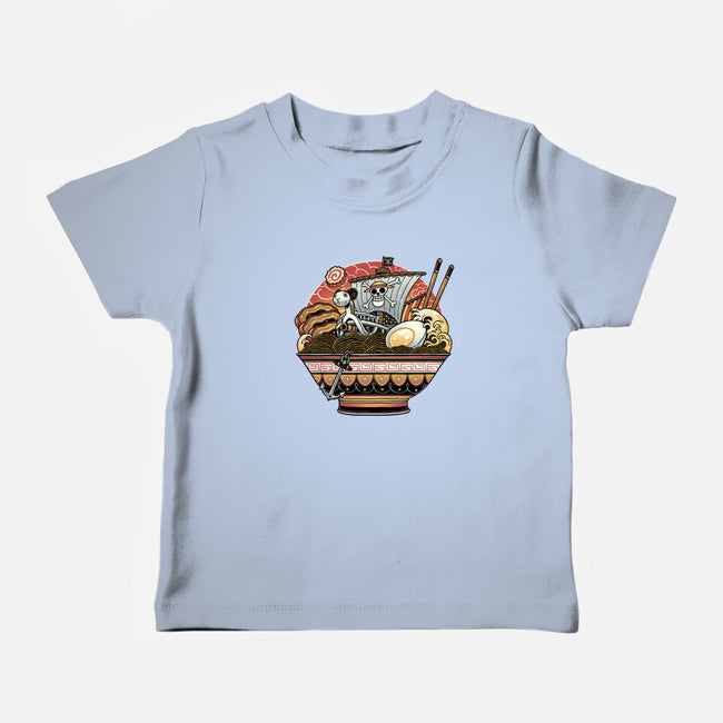 Ahoy Noodle Pirates-Baby-Basic-Tee-glitchygorilla