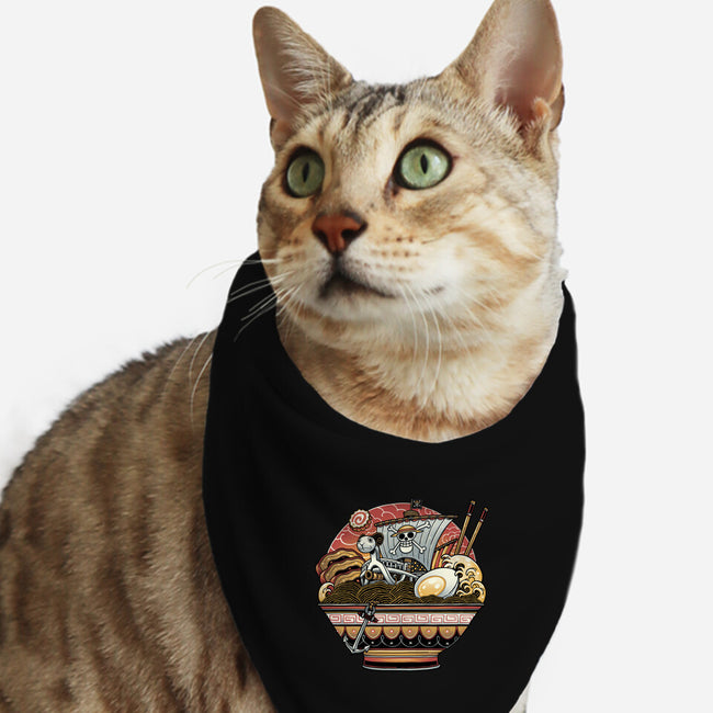 Ahoy Noodle Pirates-Cat-Bandana-Pet Collar-glitchygorilla