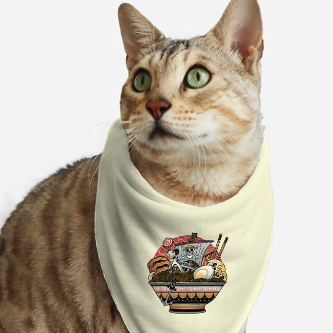 Ahoy Noodle Pirates-Cat-Bandana-Pet Collar-glitchygorilla