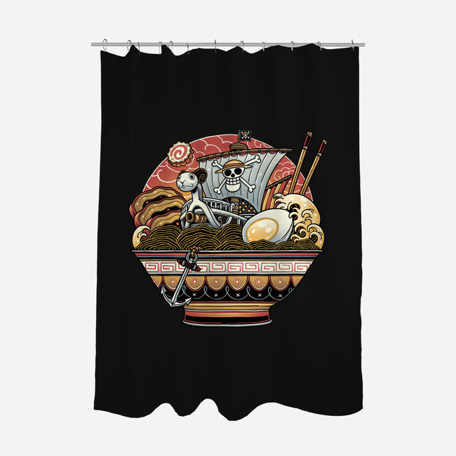 Ahoy Noodle Pirates-None-Polyester-Shower Curtain-glitchygorilla