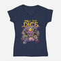 Mimic Dice-Womens-V-Neck-Tee-Guilherme magno de oliveira