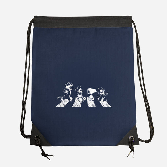 Black And White Road-None-Drawstring-Bag-turborat14