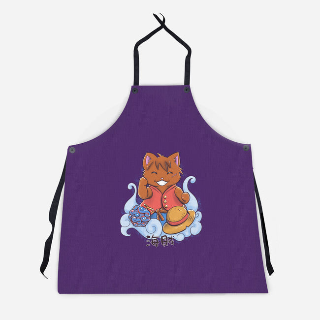 Pirate Maneki Neko-Unisex-Kitchen-Apron-ellr