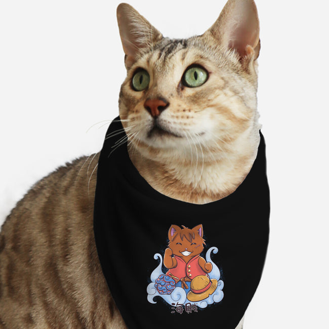 Pirate Maneki Neko-Cat-Bandana-Pet Collar-ellr