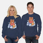 Pirate Maneki Neko-Unisex-Crew Neck-Sweatshirt-ellr